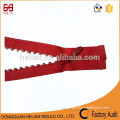 Red zipper white diamond zipper with water drop puller the zipper for fashion dress
